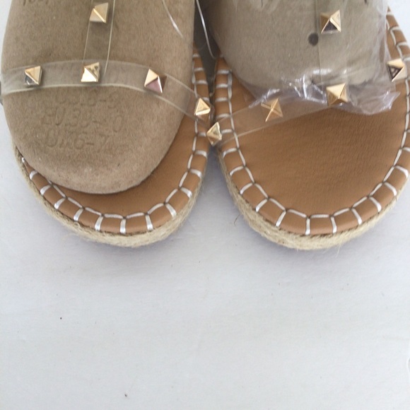 BAMBOO CLEAR STRAP GLADIATOR ROCKSTUD ROPE SANDALS SIZE 8.5 NWT - Picture 4 of 14